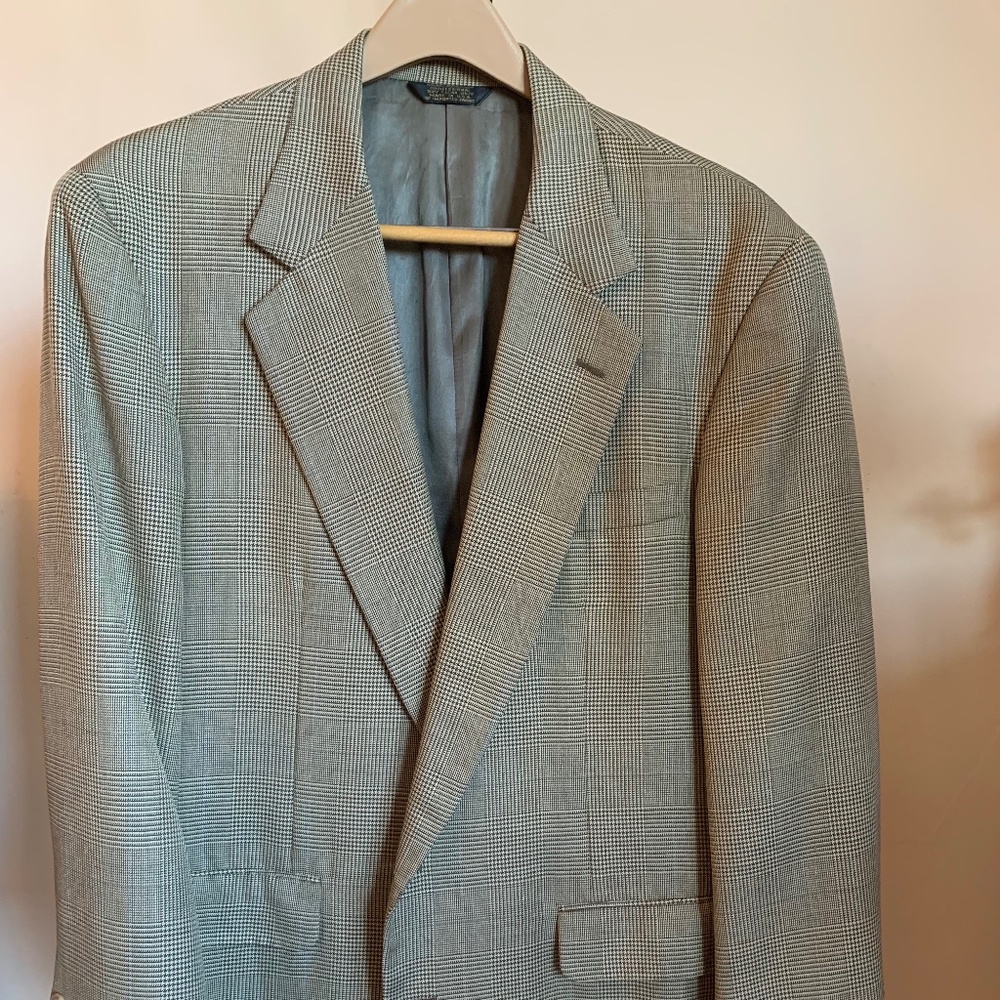 Men's Corbin Ltd Suit Jacket Houndstooth Gray size 42